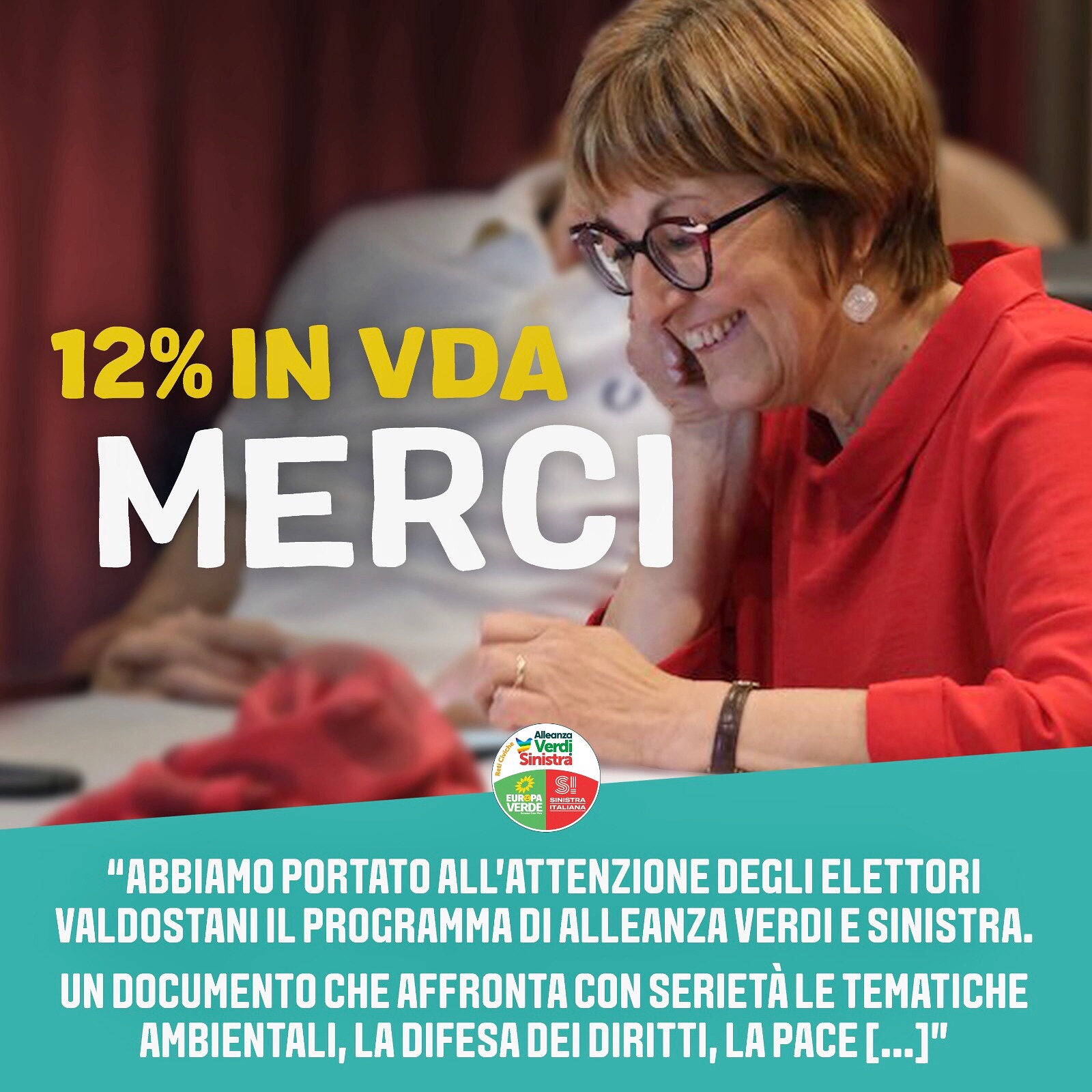 12% IN VALLE D’AOSTA, MERCI